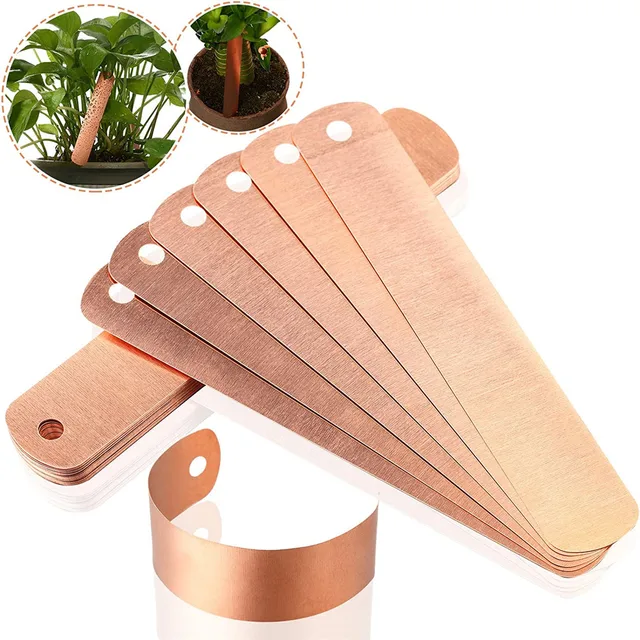 10Db Réz Növényi Címkék Hosszú Rézkerti Újrafelhasználható Növényfák Címkéi Kertészeti Növényekhez