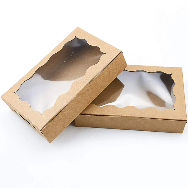 10/20/25/30pcs Cake Boxes with Window, Transparent Bakery Boxes for Pastry, Chocolate, ... - SKU CBW01753 - UGI Packaging