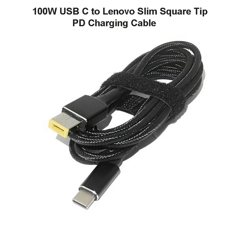 

100W USB-C Type-C to Slim Square Power Compatible with Lenovo Thinkpad X1 Carbon Ideapad G400 G500 G500s G505 G505s G405 YOGA 13