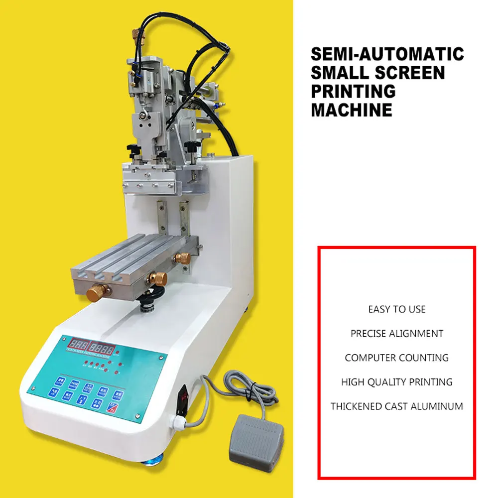 

Semi-automatic Screen Printing Machine Small Desktop High-precision Pneumatic Screen Printing Machine Tools Printing 1500 T/H