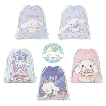 귀여운 시나모롤 산리오 애니메이션 드로스트링 포켓, 귀여운 만화 Y2K 소녀 캔디 백, 메이크업 도구 보관 가방, 휴대용 워시 백