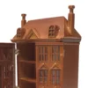 Dollhouse 1/12 Mini Model Toy House Display Cabinet Scene 12 Props Retro Coffee Wooden Children Doll Home Toys Accessories Plays 5