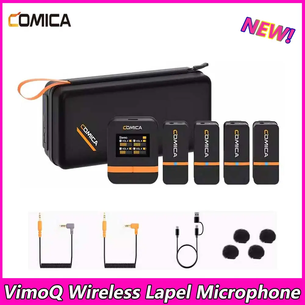 

COMICA VimoQ Wireless Lavalier Microphone for Cell Phone Camera Live Streaming Noise Canceling Radio Mic