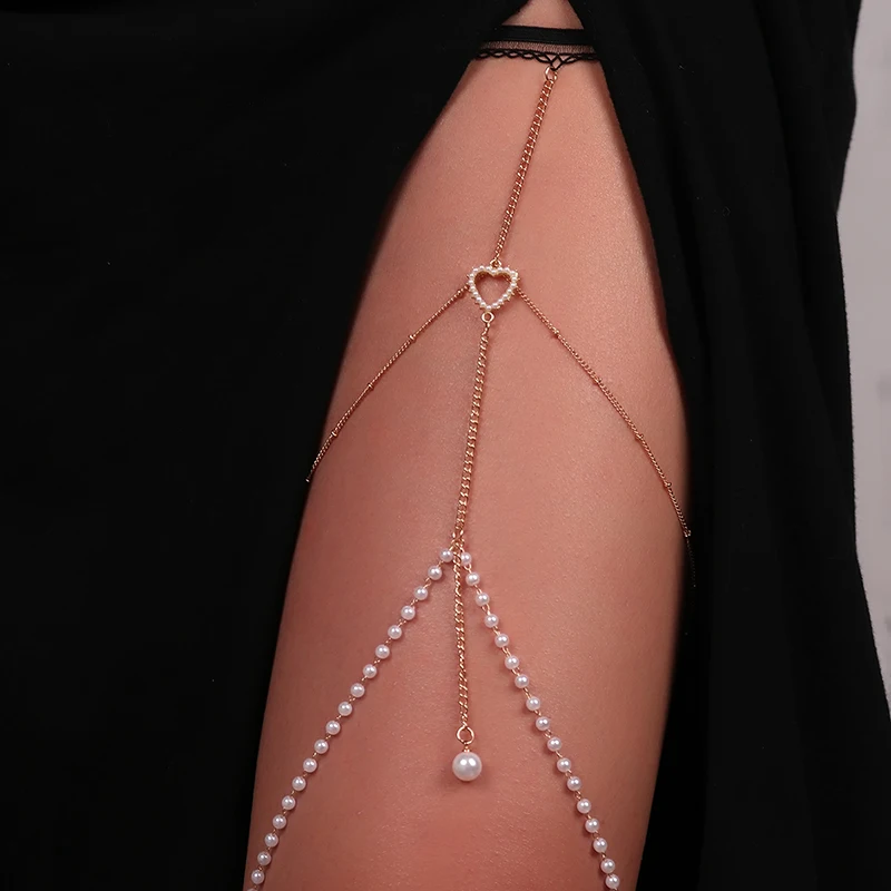Böhmen Strass Perle Bein Kette für Frauen Sexy Lange Quaste Schmetterling Schlange Anhänger Bein Oberschenkel Harness Nachtclub Körper Schmuck – Detail 13
