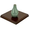 1pcs Coconut Brown Square Wood Stand Base 6.79x6.79x0.7 Wood Base with Ogee Edge Wood Display Base for Gemstone and Jewellery 1