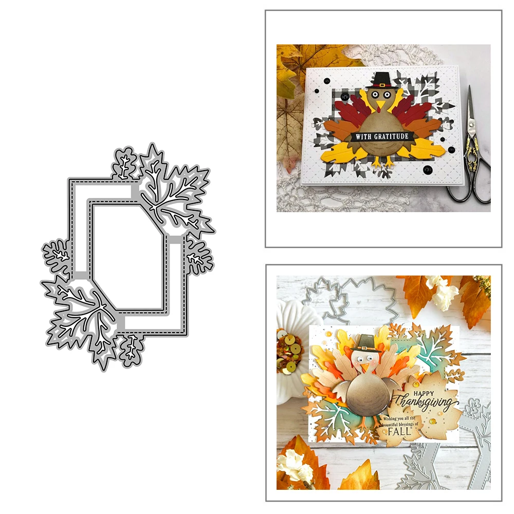 Fun Frames: Leaves Metal Cutting Diy Scrapbook Album Paper Card Decoration Crafts Goffratura 2023 New Dies