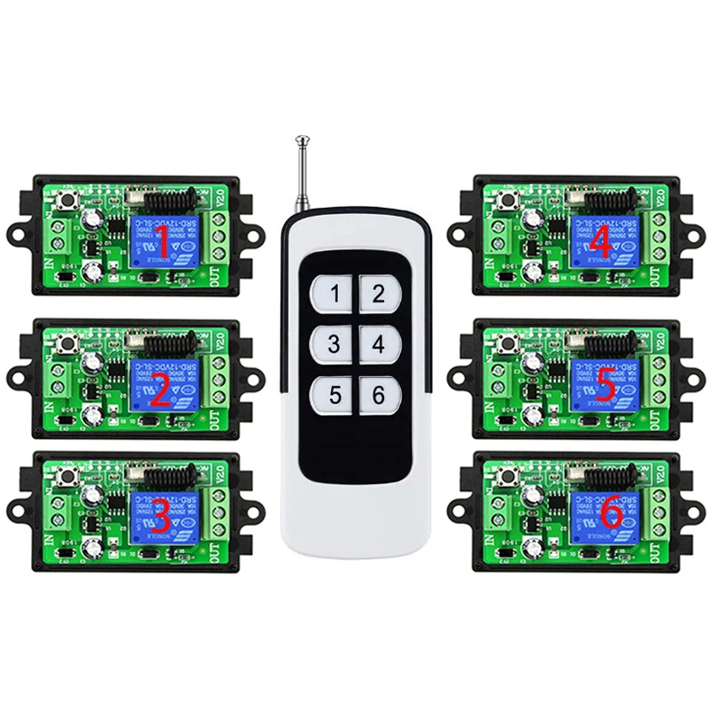 

433MHZ 500M Long Range DC12V 24V 1CH RF Industrial Wireless Remote Control Relay Switch Light /Lamp/Window/Garage Door Shutters