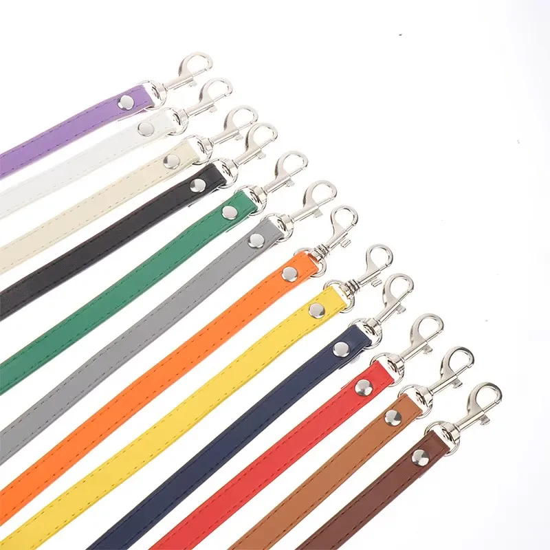 120cm Bag Strap PU Leather Shoulder Bag Strap Handles DIY Replacement Purse Handle Silver Buckle for Handbag Belts