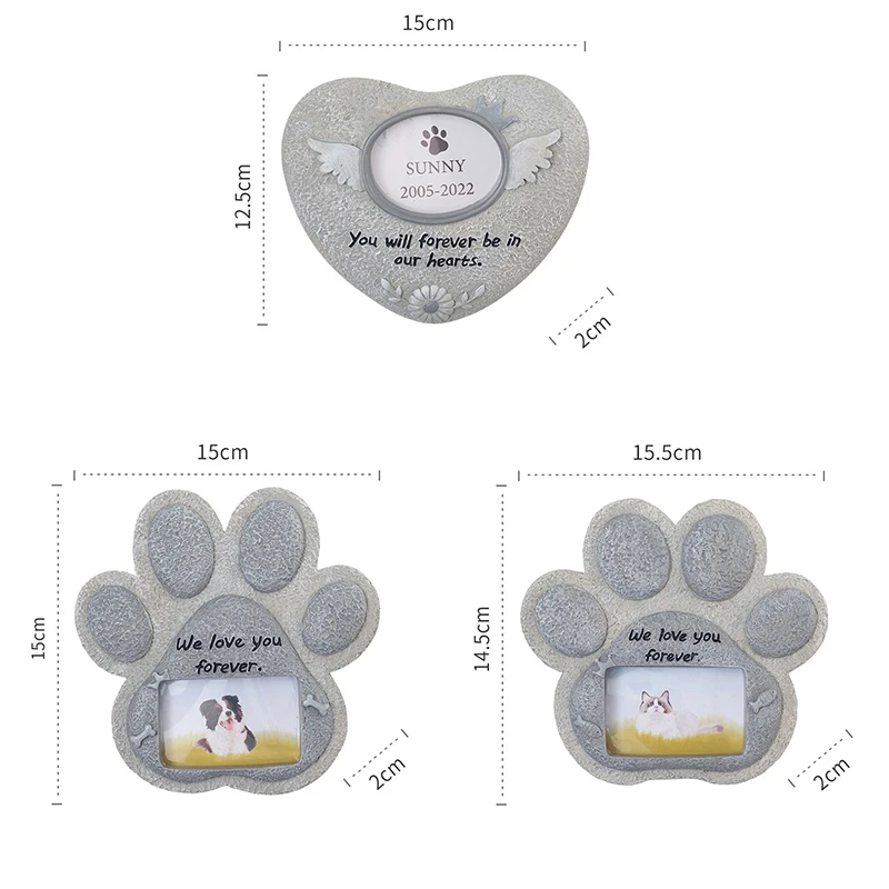 Imitation Stone Pet Tombstone Dog Memorial Statue Dog Cat Small Animal Resin Souvenir Ornaments