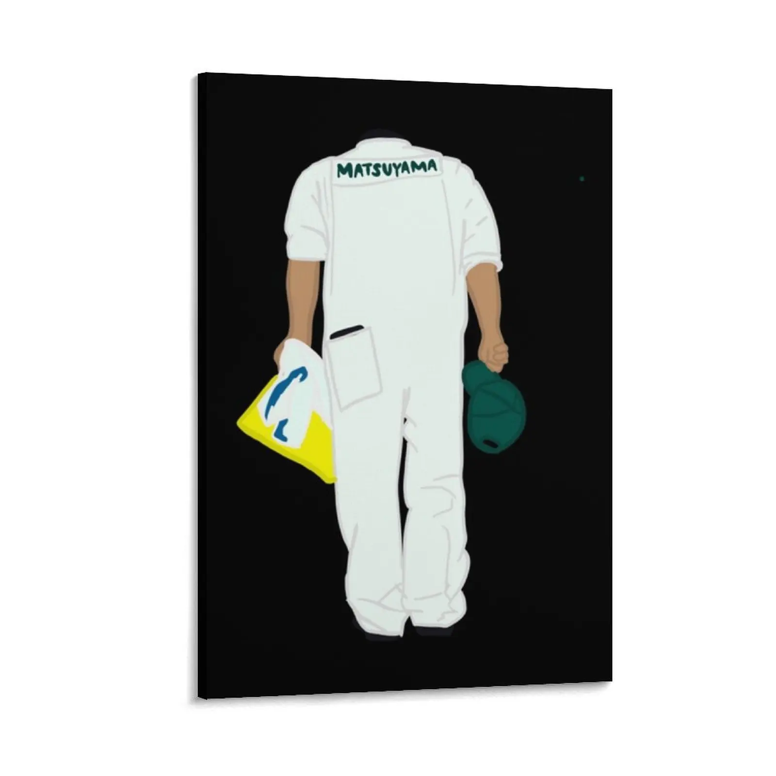 

Hideki Matsuyama Caddy Masters 2021 Bow Canvas Painting posters for room poster anime