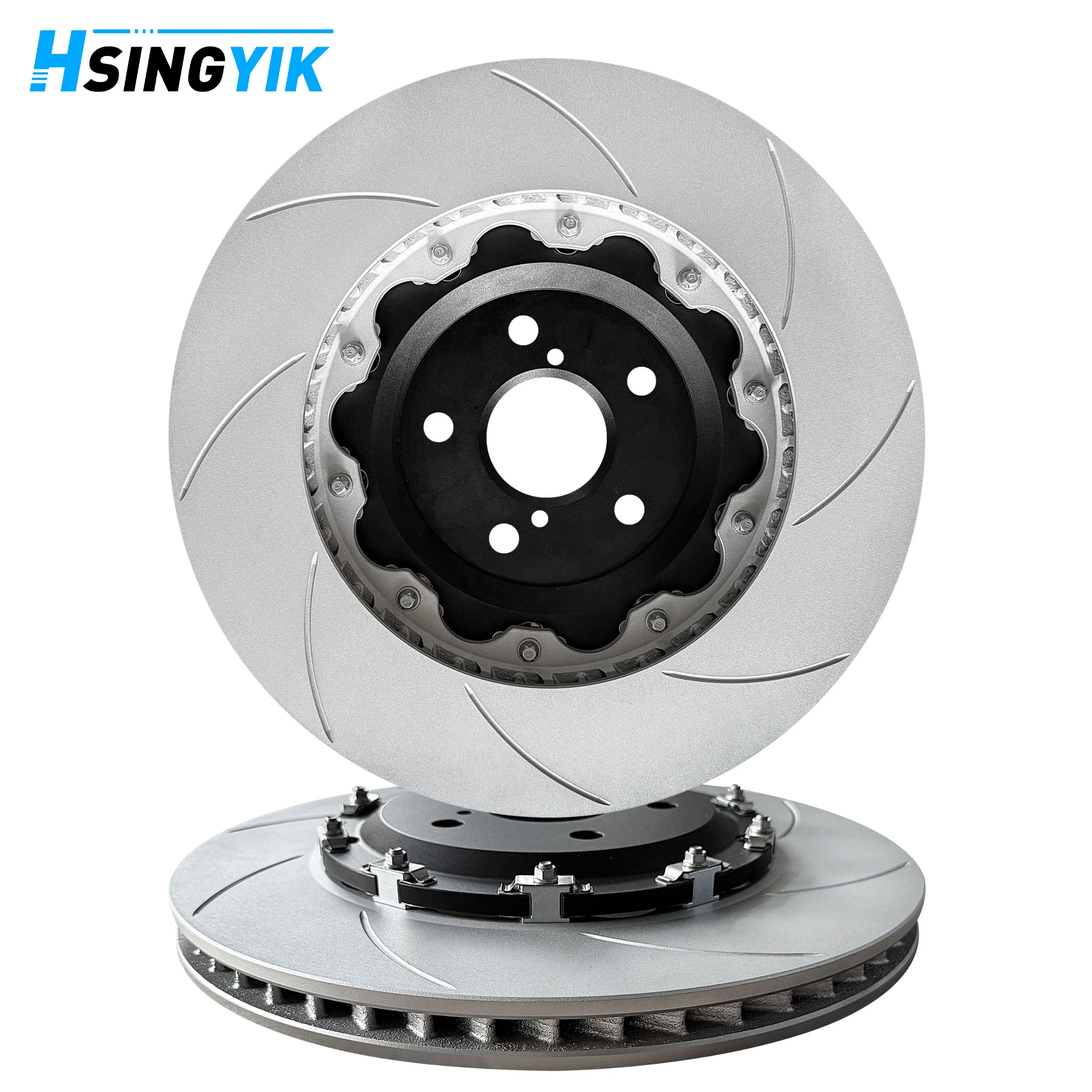 토요타 GR 야리스 프리우스 코롤라 Zze122용 플로팅 구조 OE 표준 프론트 2피스 브레이크 디스크 로터