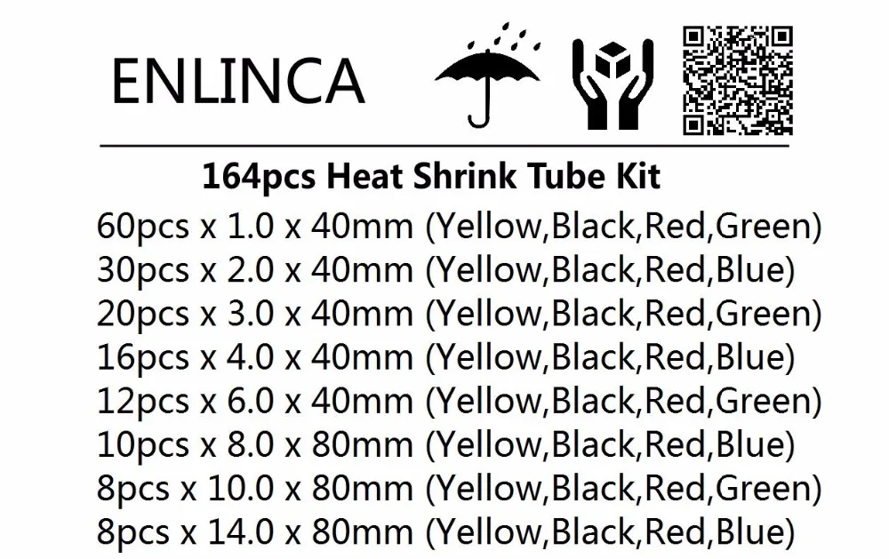 164pcs heat shrink tube