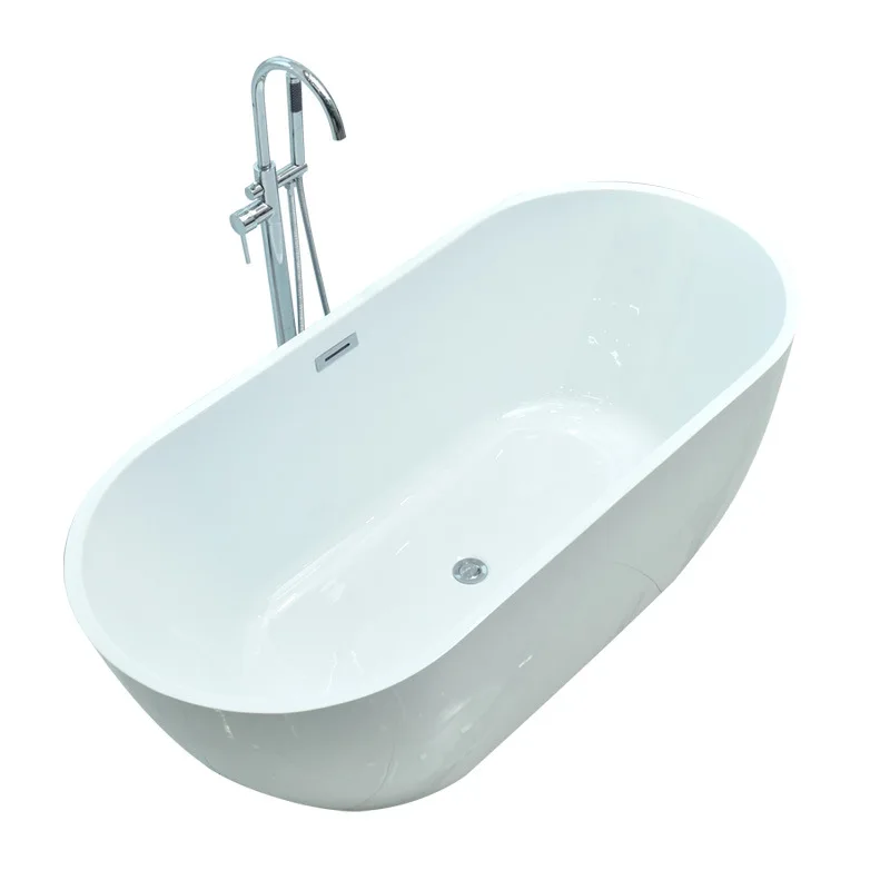 Acrylic thin edge bathtub Seamless Home Adult Internet celebrity Freestanding European Princess