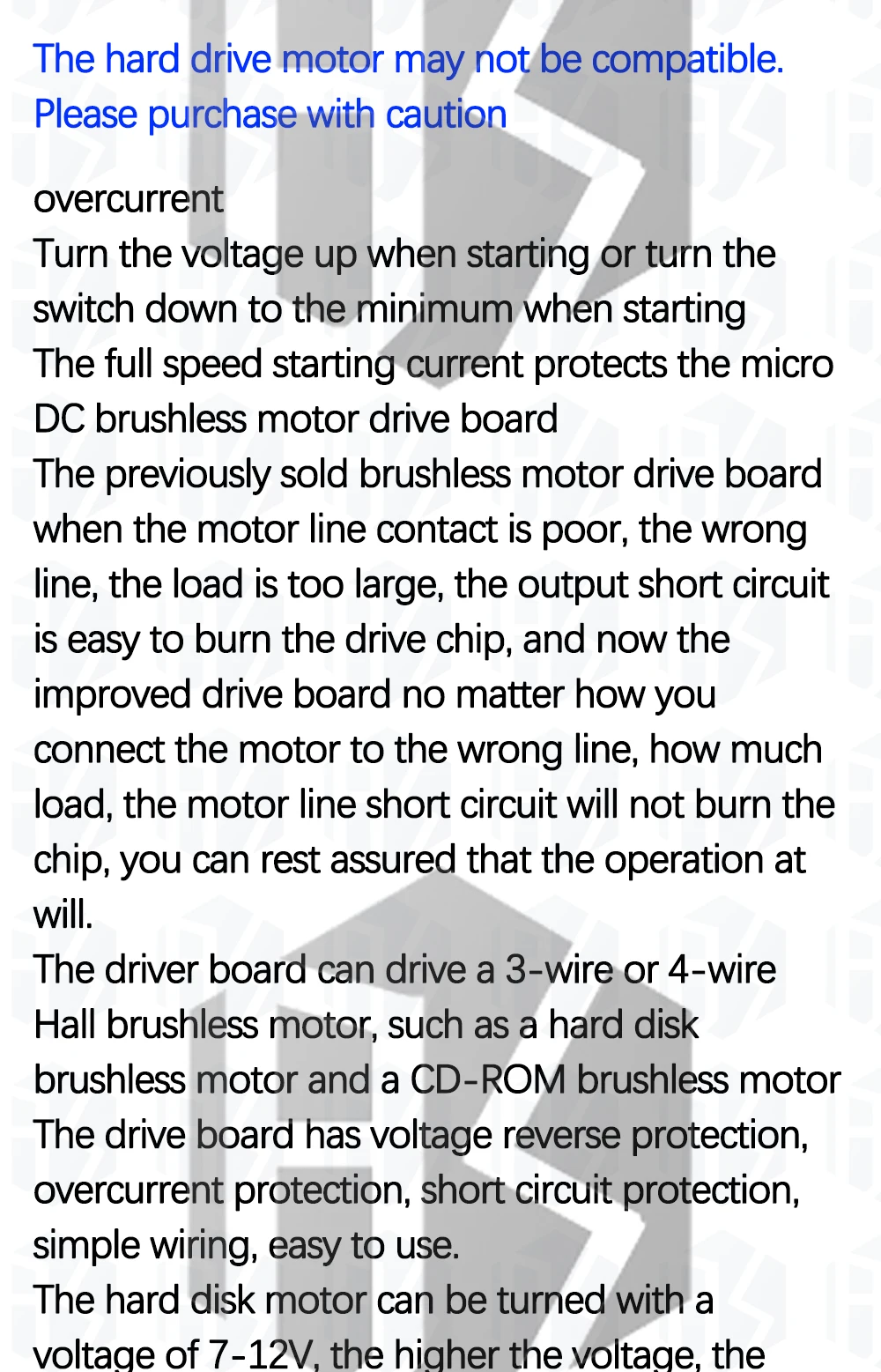 DC 7V-12V Bürstenlose Motorantriebskarte Geschwindigkeitssteuerplatine Motorsteuerung Schutzmodul für Festplattenmotor 3/4 Draht – Detail 3