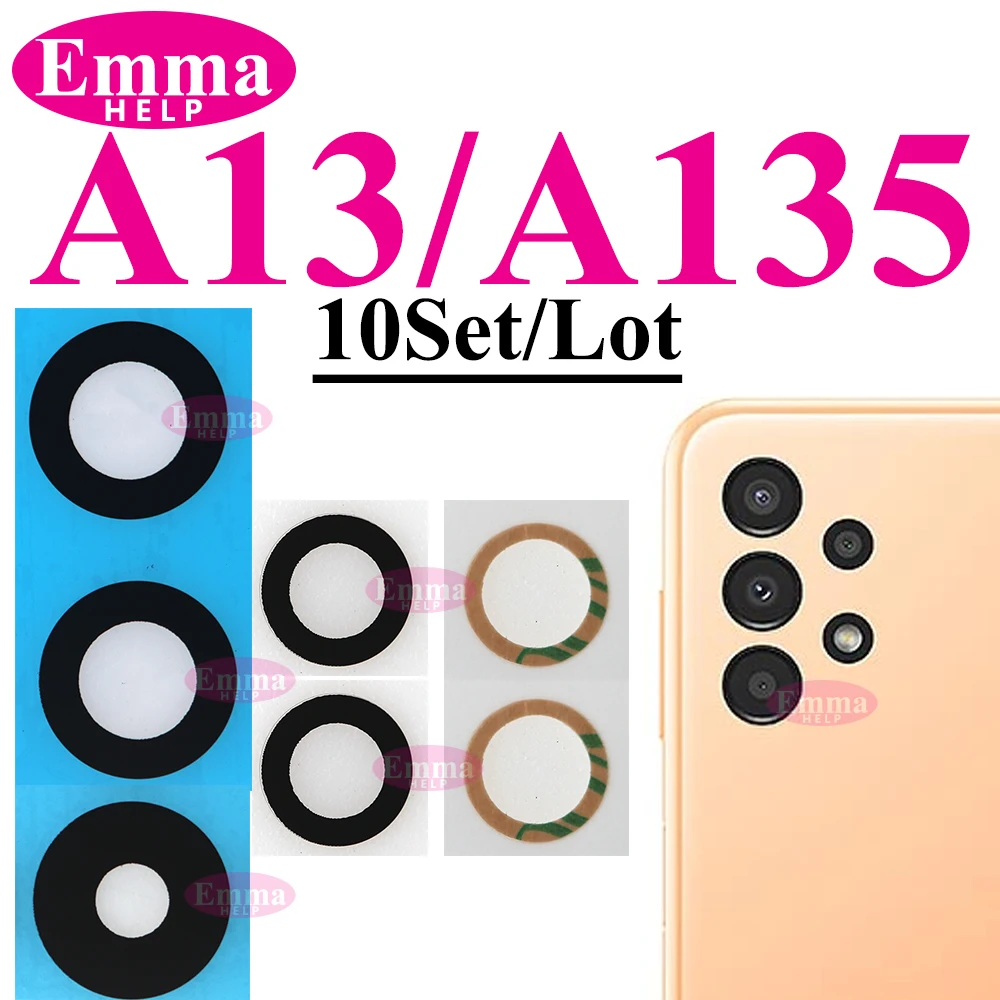 Premium Back Rear Camera Glass Lens Replacement with Adhesive - 10 Pack