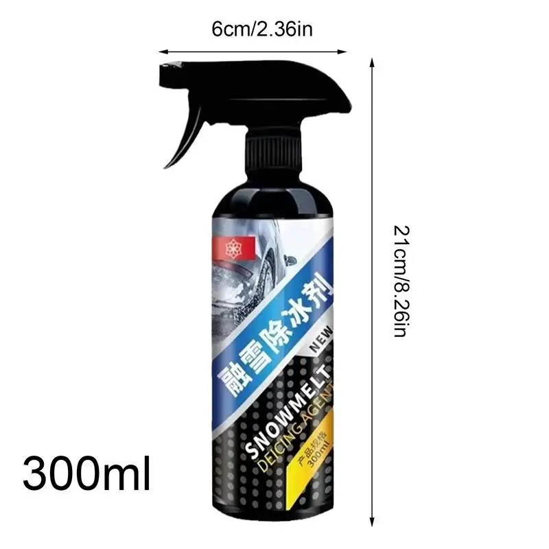 Deicer Spray For Car Windshield 300ml Deicing Melting Agent Auto Windshield Defroster Deicing Spray For Removing Snow And Frost