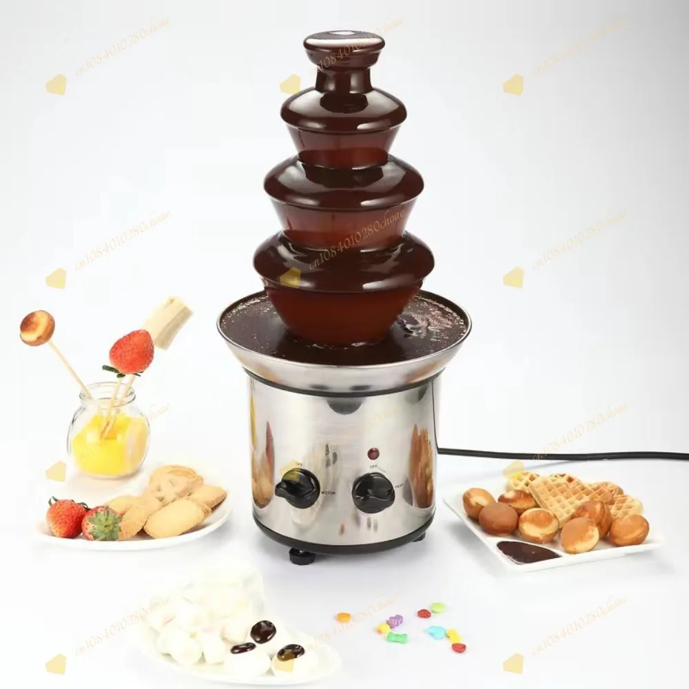Large 4 Tier Chocolate Melting Tower DIY Chocolate Mixer Fountain Waterfall Molt