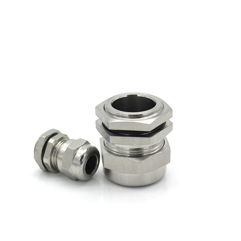 Stainless Steel Glands 304 Metal Waterproof Cable Glands M8 M10 M12 M16 M20 M22 M30 Thread Cord Grips Wire Fixing Seal Joint ﻿
