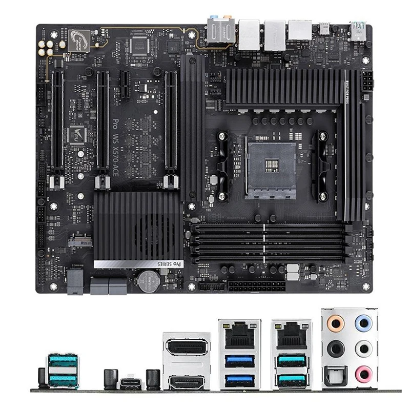 

Материнская плата AMD X570 Pro WS X570-ACE ACE, б/у оригинальная розетка AM4 DDR4 128 ГБ USB3.0 M.2 NVME SATA3, десктопная материнская плата