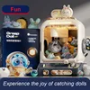Mini Rabbit Doll Machine Kids Coin Operated Play Game Mini Claw Catch Toy Crane Machines Music Doll Children Xmas Gifts Toys 1