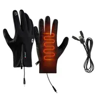 M-XL USB Touch Screen Gloves Winter Ski Gloves Windproof Heated Gloves For Women Men Cycling Running Driving Hiking Walking 1
