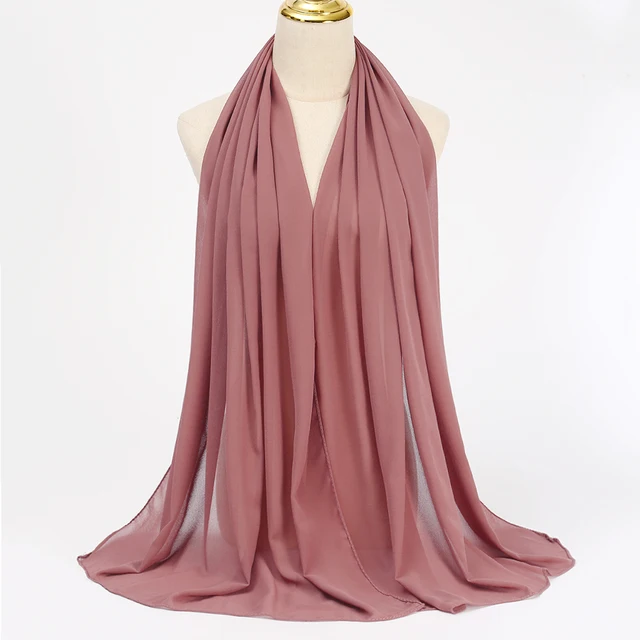 Foulard Hijab en mousseline de soie pour Femme, voile musulman ramadan ,hijab femme musulman,foulard musulmane pour femme, foulard mousseline en Jersey doux de haute qualité hijab islam voile femme musulman,70*180cm