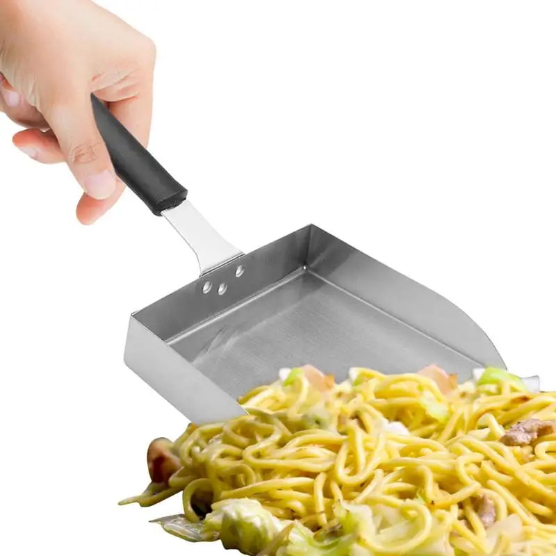 

Wok Spatula Creative French Fries Snack Mobile Shovel Stainless Steel Labor-Saving Food Shovel Barbecue Tool