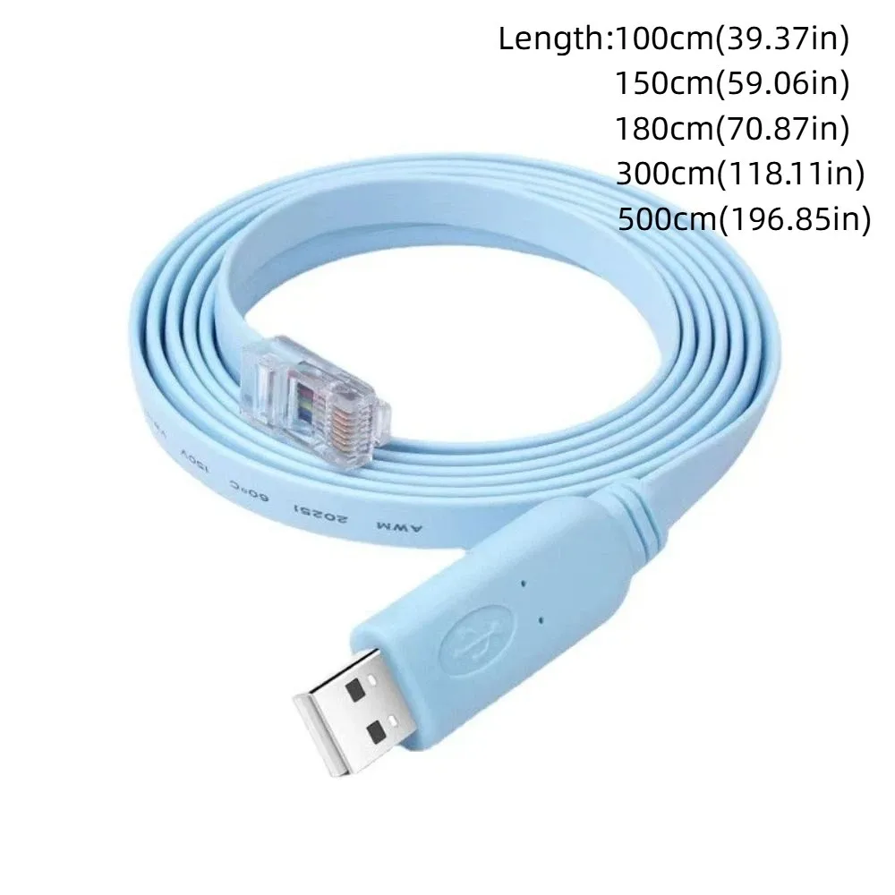8P8C 커넥터 USB 콘솔 케이블 연장선 안정적인 연결 RS232 콘솔 케이블 라우터 구성 네트워크 디버그 라인
