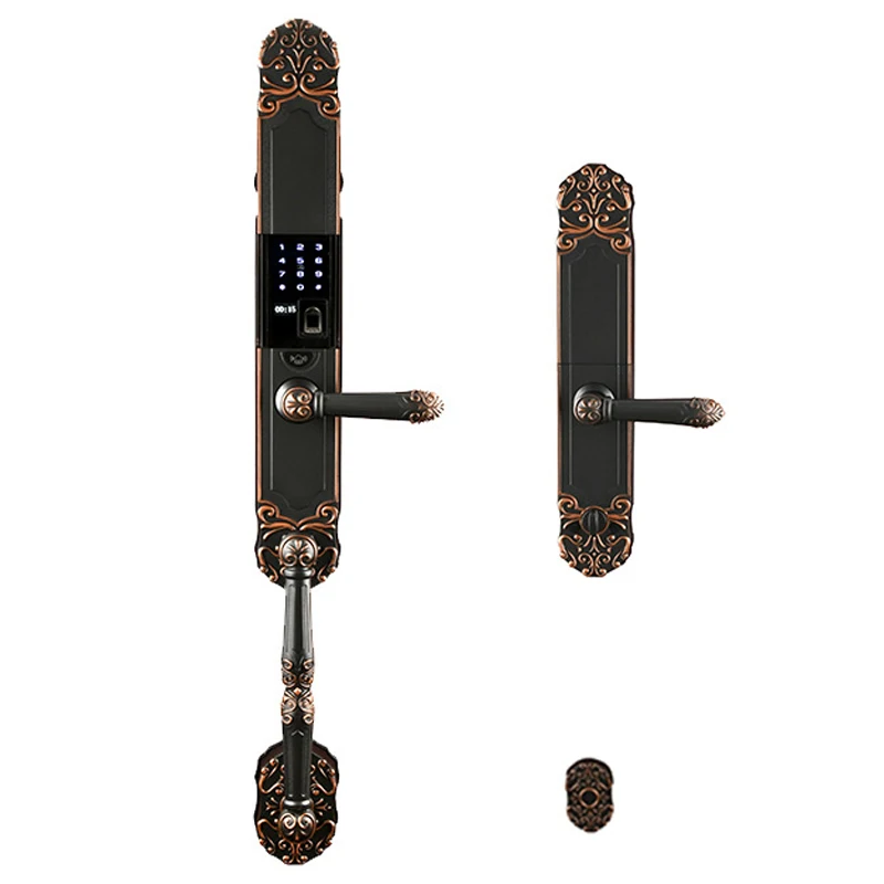 

Waterproof European household code villa lock sliding cover electronic card swiping Tuya fingerprint lock