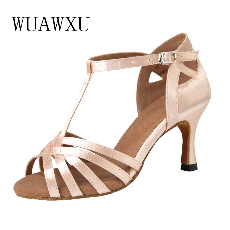 NATASHA New Latin Dance Shoes Women's Dance Shoes Satin Adult Dance Shoes Women's High Heels Dance Shoes Latin Dance Shoes Women