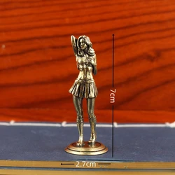 Elegant Brass Girl Statue - Premium Home Décor Ornament and Gift Item (D)