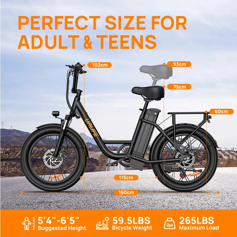 URLIFE E20 E-Bike für Erwachsene, 250W Motor, Elektrofahrrad, 48V 13AH, 20 Zoll Reifen, City-Commuter-Elektrofahrrad – Detail 13