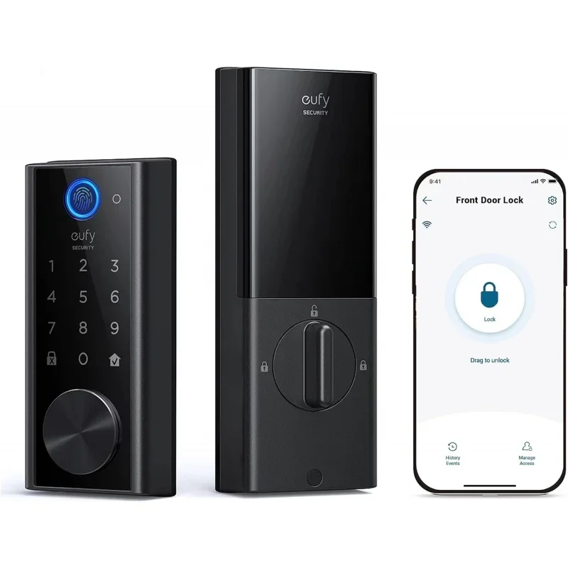 

EufyS230-keyless fingerprint lock with Wi-Fi, remote access, IP65 weatherproof, BHMA certified