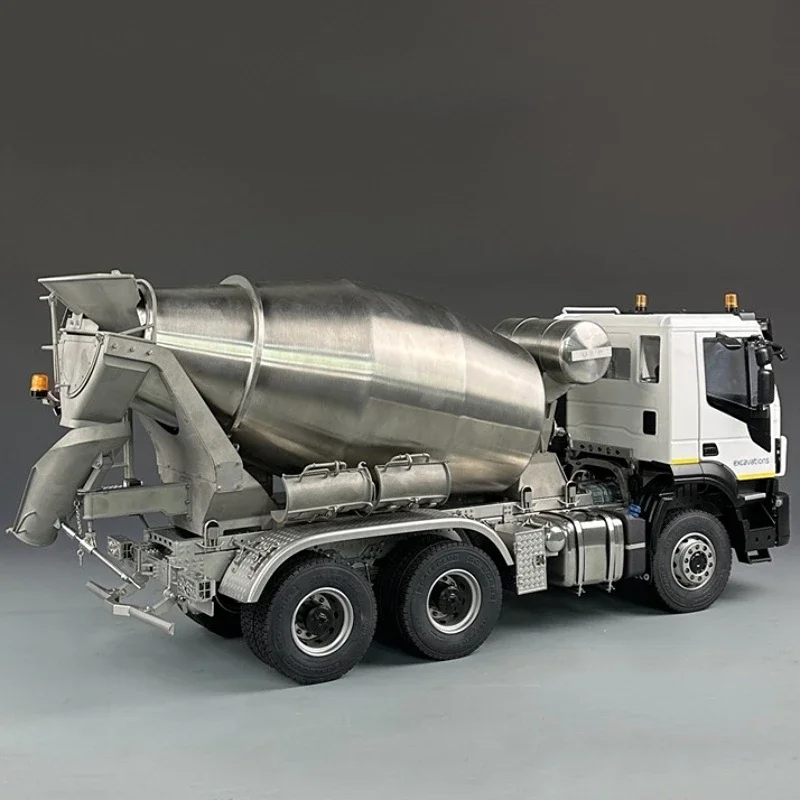 Rc 1/14 Truck Model 6x6 Cement Mixer Wheel Minus Axle Full Metal Remote Control with Open Door LESU Toys for Boys 2