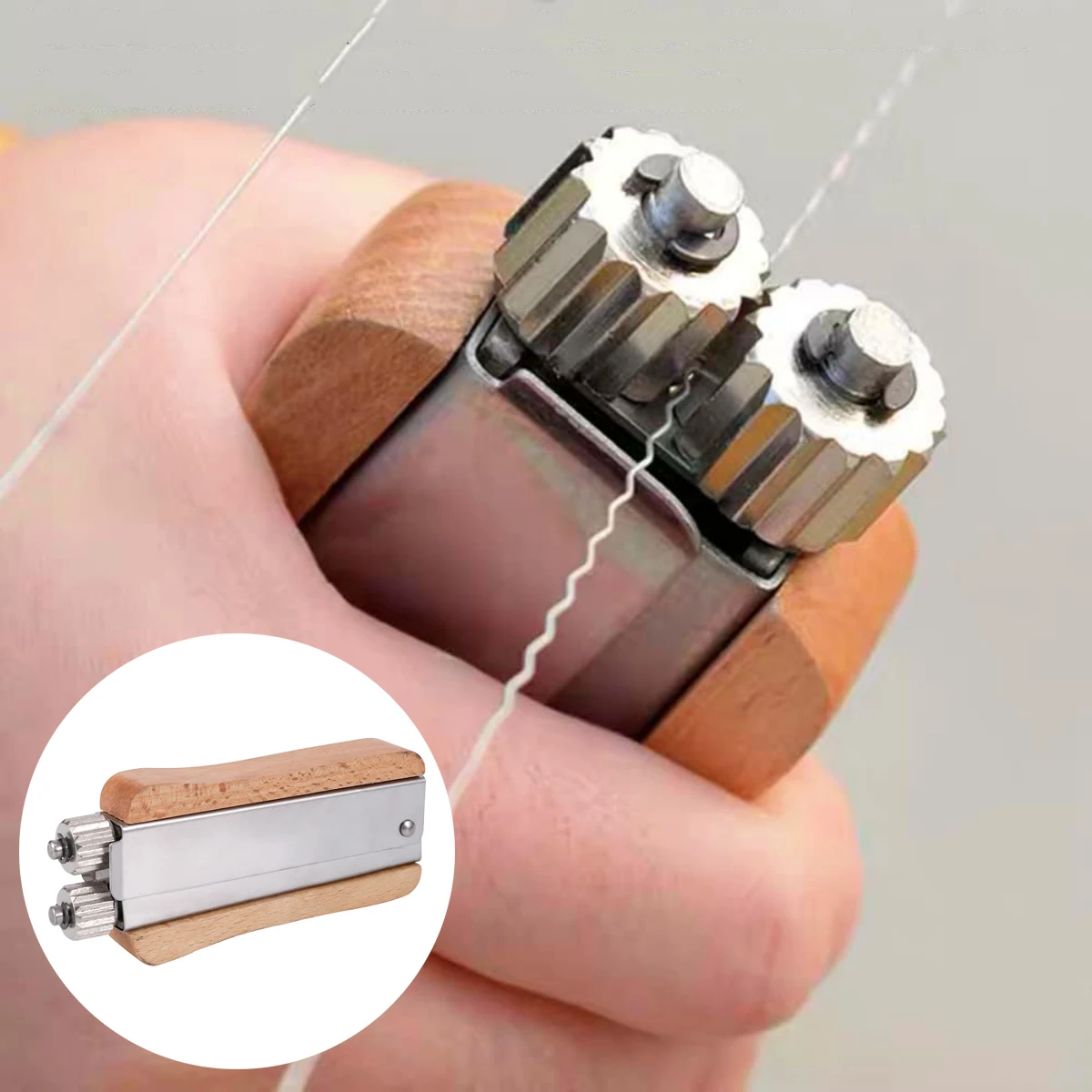 1Pc Stainless Steel Honeycomb Wire Tensioner Wooden Handle Nest Frame Wire Tensioner Frame Beehive Nest Plier Straightening