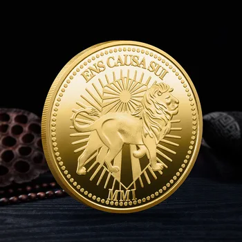 Placcato oro John Wick Continental Coin Movie Keanu Reeves Prop Coins Fans Collection Gift moneta commemorativa, Ex Unitae Vires