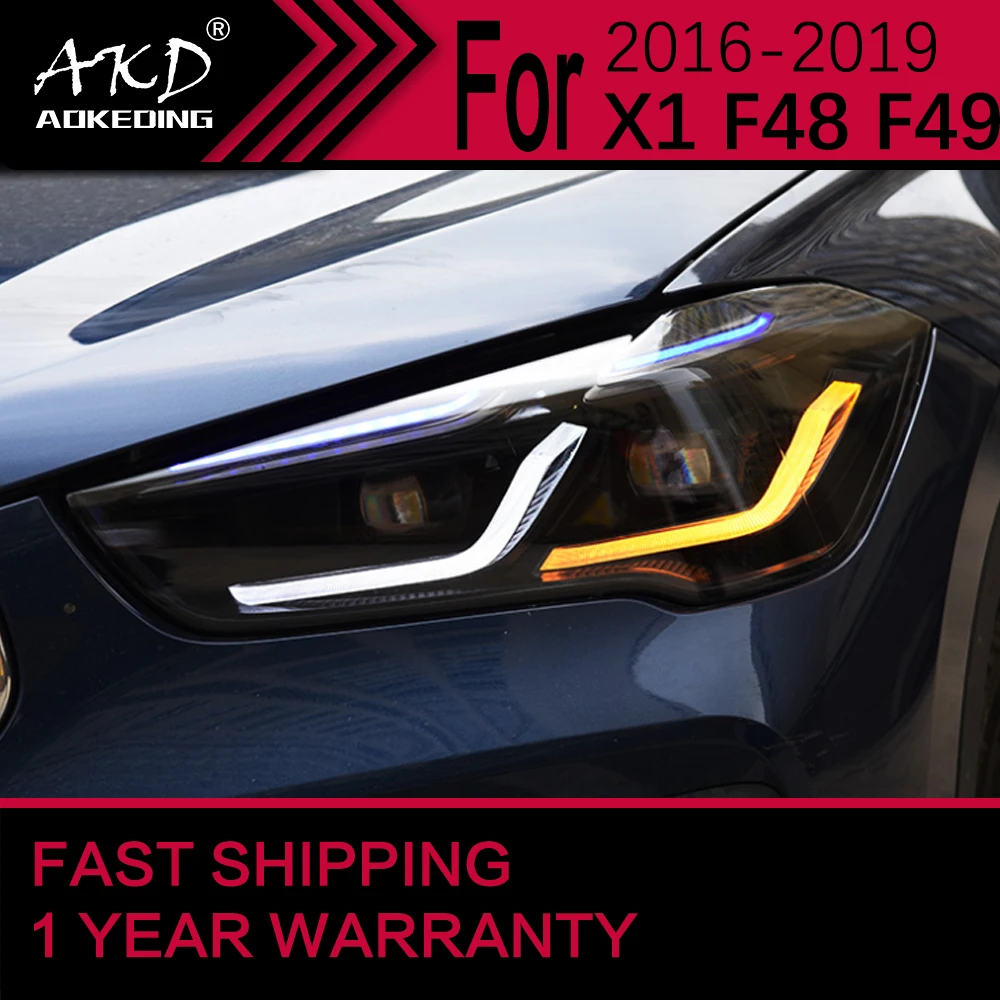 

Car Lights for BMW X1 F48 F49 LED Headlight 2016-2019 X1 Head Lamp Drl Projector Lens Automotive Accessories