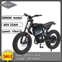 Diton S-300 Electric Bike 3000W Motor 60V 25AH Battery 70km/h Off-Road E-Bike Air Shock Absorber Off Road Riding Motorcycle