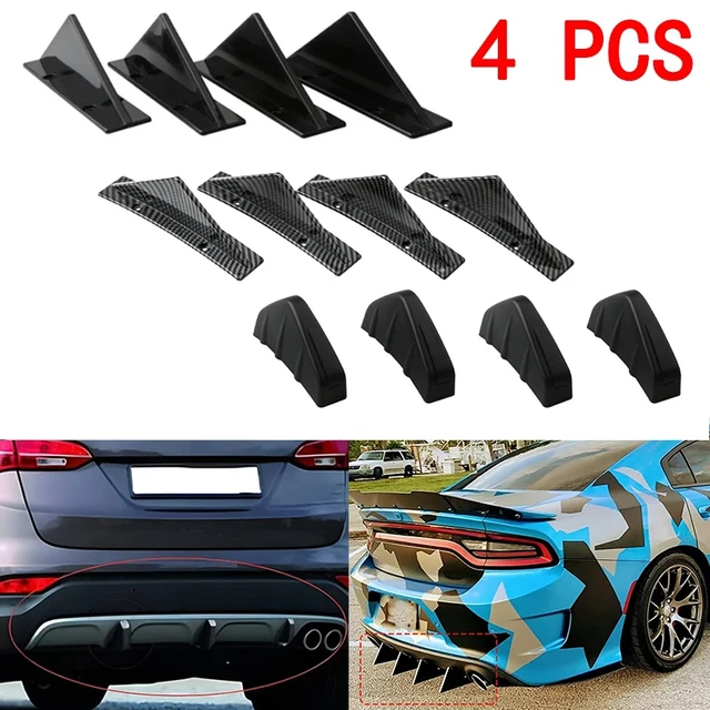 4 stücke Universal Auto Hecks toß stange Diffusor Spoiler Kohle faser abs  Hecks toß stange Lippe Diffusor Hecks toß stange Universal Auto lippe -  AliExpress