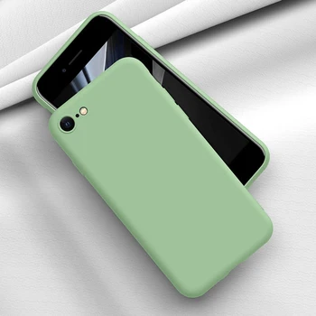 for iPhone 17e SE4 2020 SE 2 3 4 Case Liquid Silicone Soft Matte Plush Lining Antiknock Camera Protector Cover for iPhone 8 16e