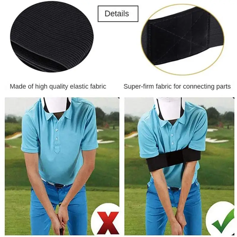 

Hot Sale Professional Elastic Golf Swing Trainer Arm Band Belt Gesture Alignment Training Aid for Practicing Guide