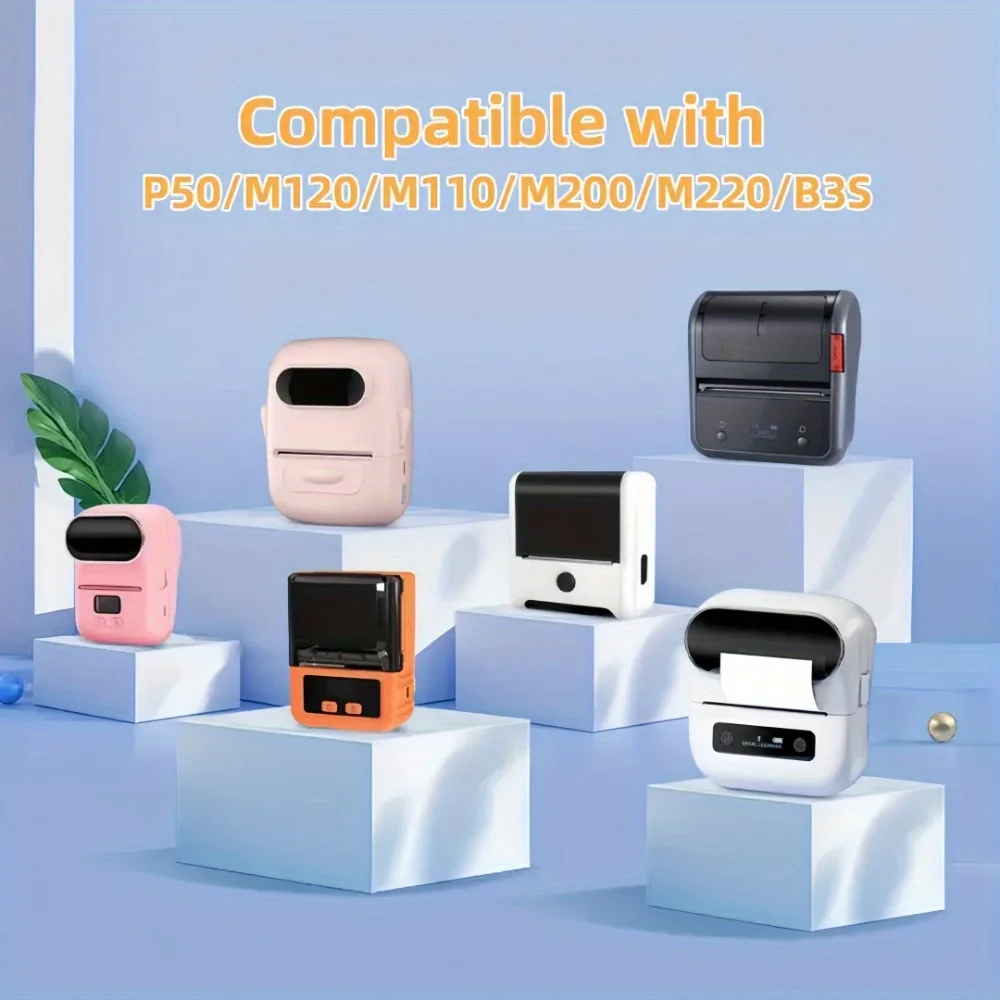 화이트 사각형 감열 라벨 30x20/40x30/50x30/50x50/50x80mm (P50/P302A/M110/M220/M221/M120/M200 호환) 가정 사무실 사업용/휴일용