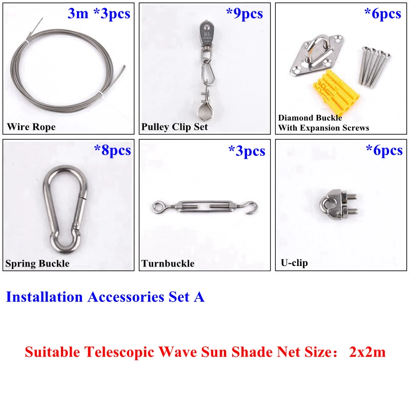 Personalizado telescópico Onda Sun Sombra Net, toldo