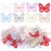 20Pcs Embroidery Fabric Butterfly Flowers 1