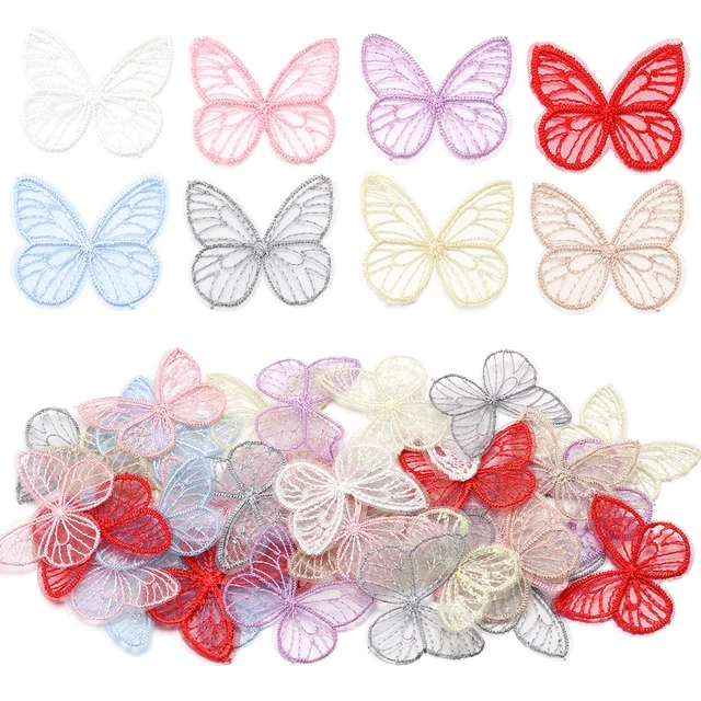 20 pc Fabric Butterfly Decor 1