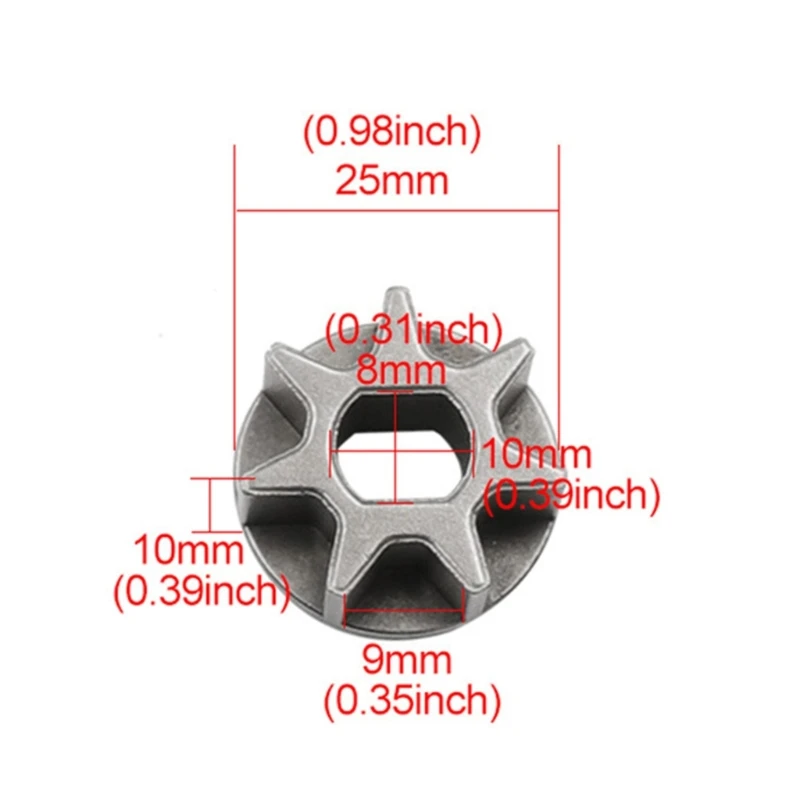 M10 M14 M16 Sprocket Chain Saw Gear for Grinder Replacement Gear Chainsaw 7/6/3 Tooth Electric Bracket Power Tool M4YD