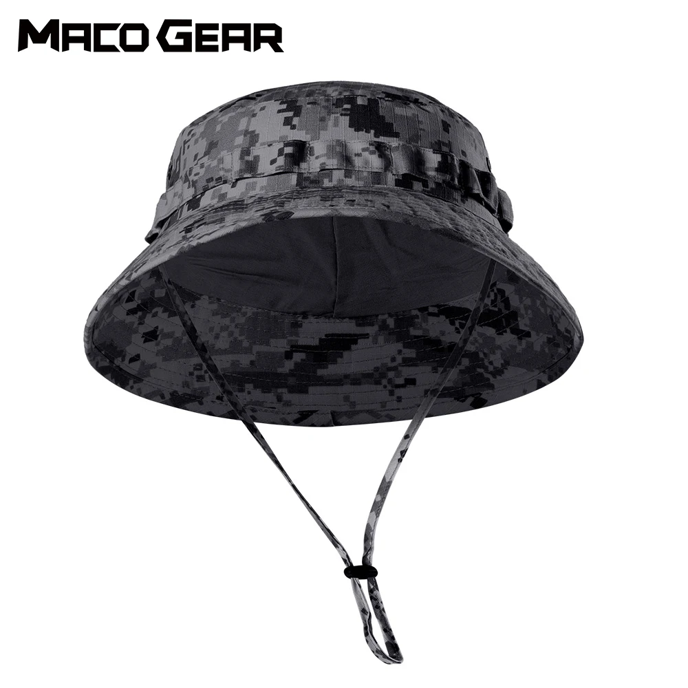 Bucket Hat Tactical Airsoft Boonie Fishing Hiking Hunting Outdoor Sports Camo Sun-proof Panama Foldable Summer Men