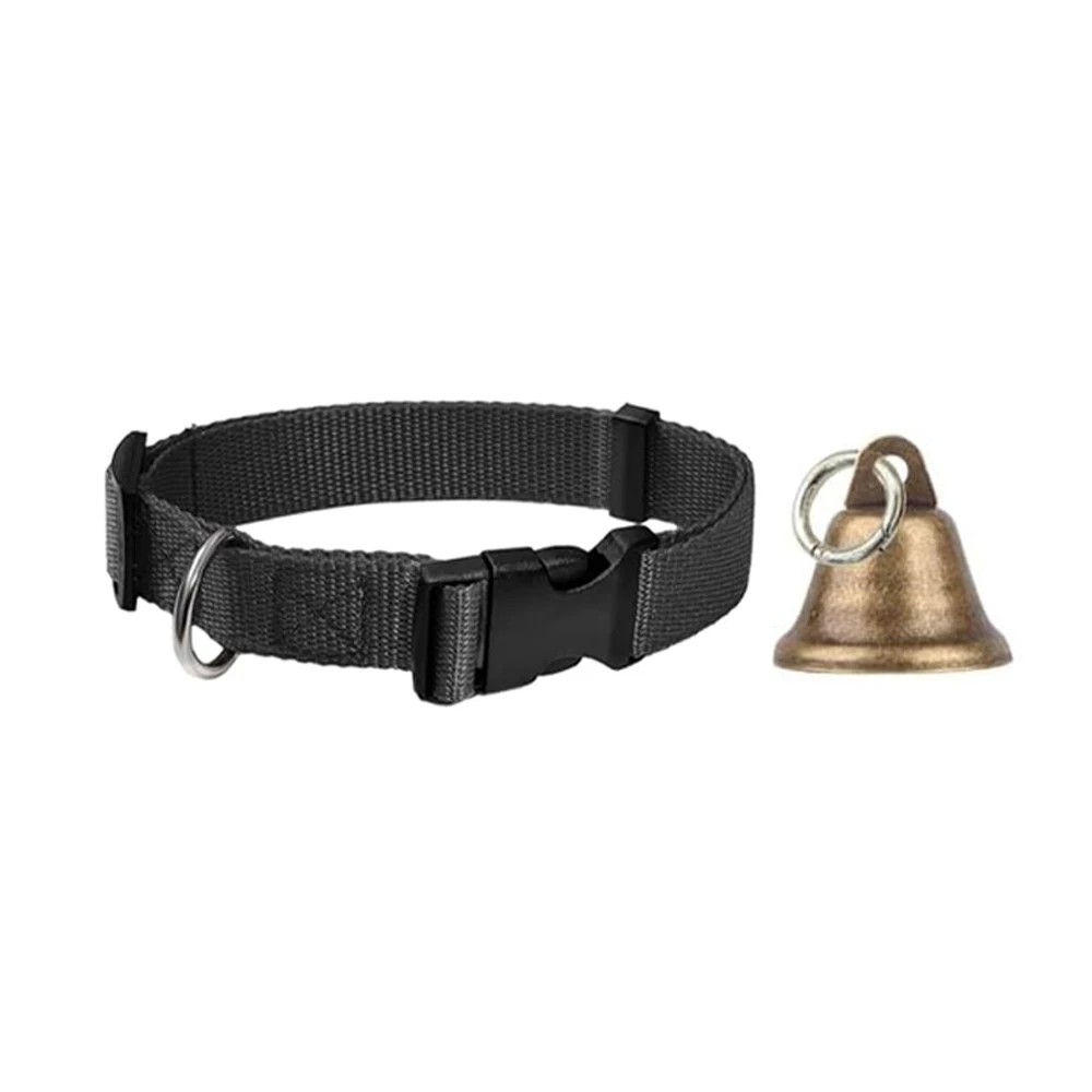 طوق ماعز وأغنام قابل للتعديل مع جرس معدني عالي الص...