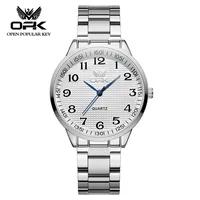 OPK Quartz Men's Watch Waterproof Stainless Steel Fashion Watch Original Classic Digital Watch Business Casual Men's Watch 1