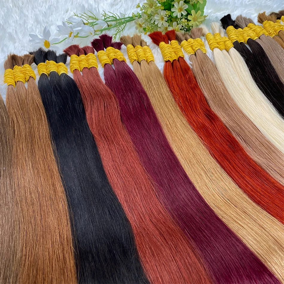 Straight Human Hair Bundels No Weft Natural Black 10A 12A Indian Hair for Women Brazilian Remy for Salon 100g